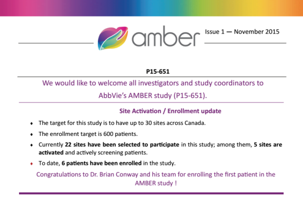 AMBER Study November Newsletter